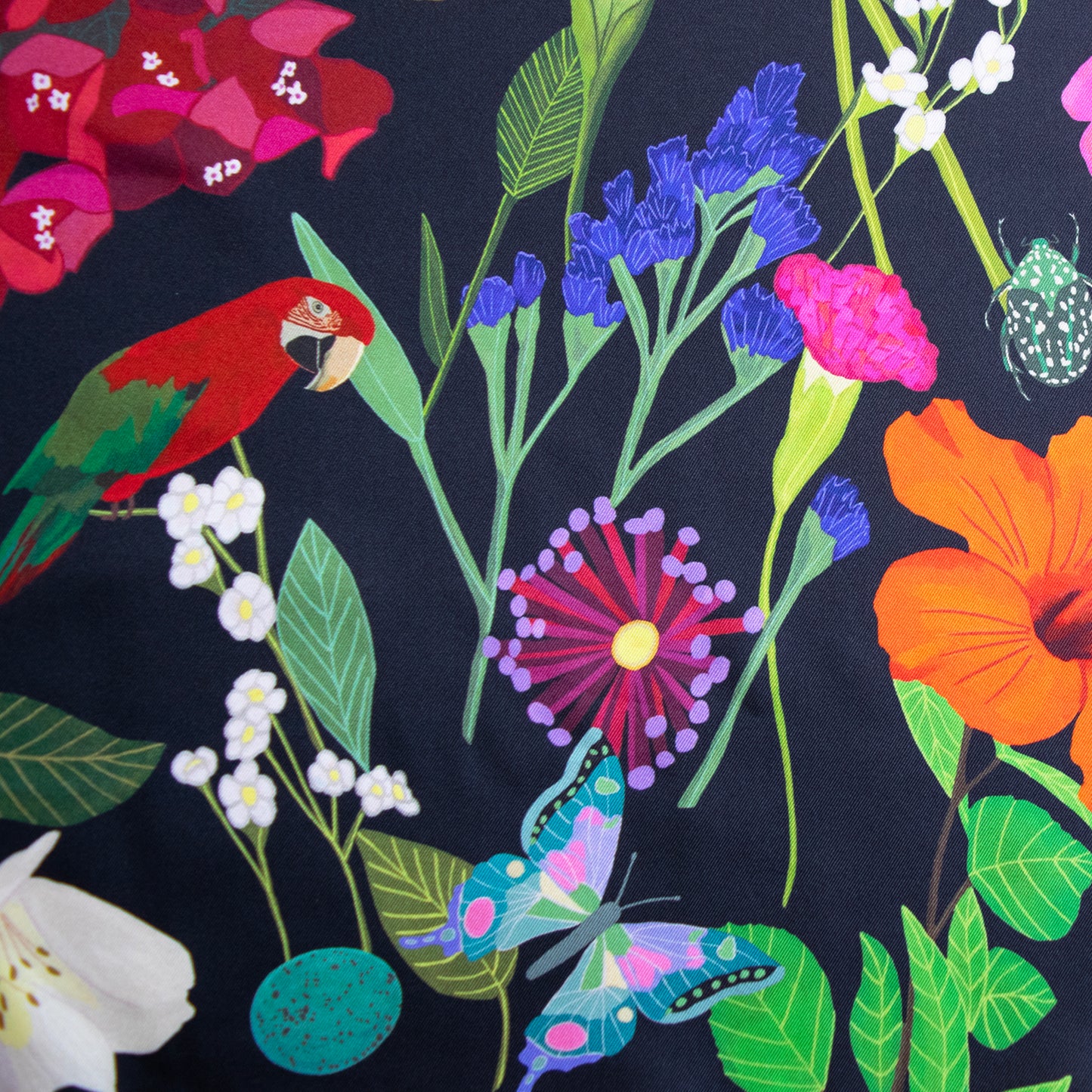 
                  
                    Garden of Curiosities, double-sided, black & teal, 90cm
                  
                
