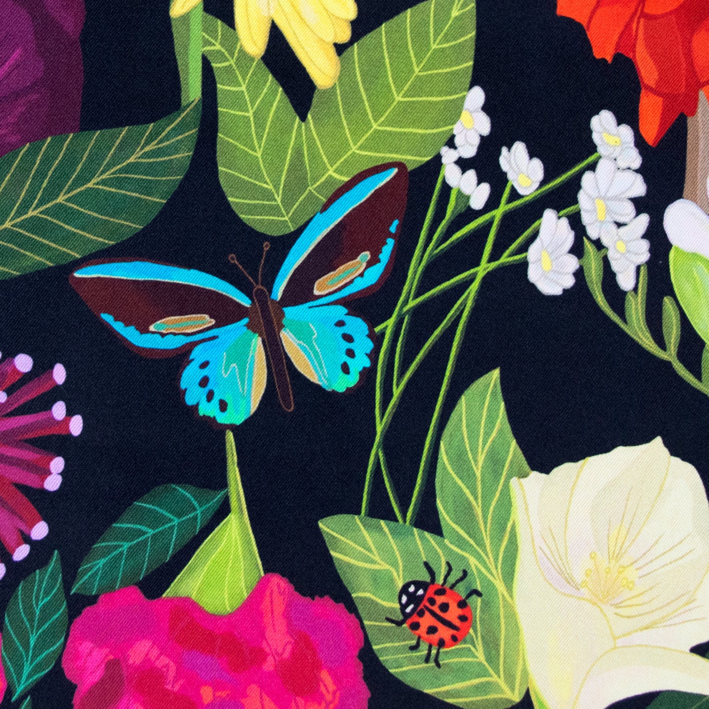 
                  
                    Garden of Curiosities, double-sided, black & teal, 90cm
                  
                