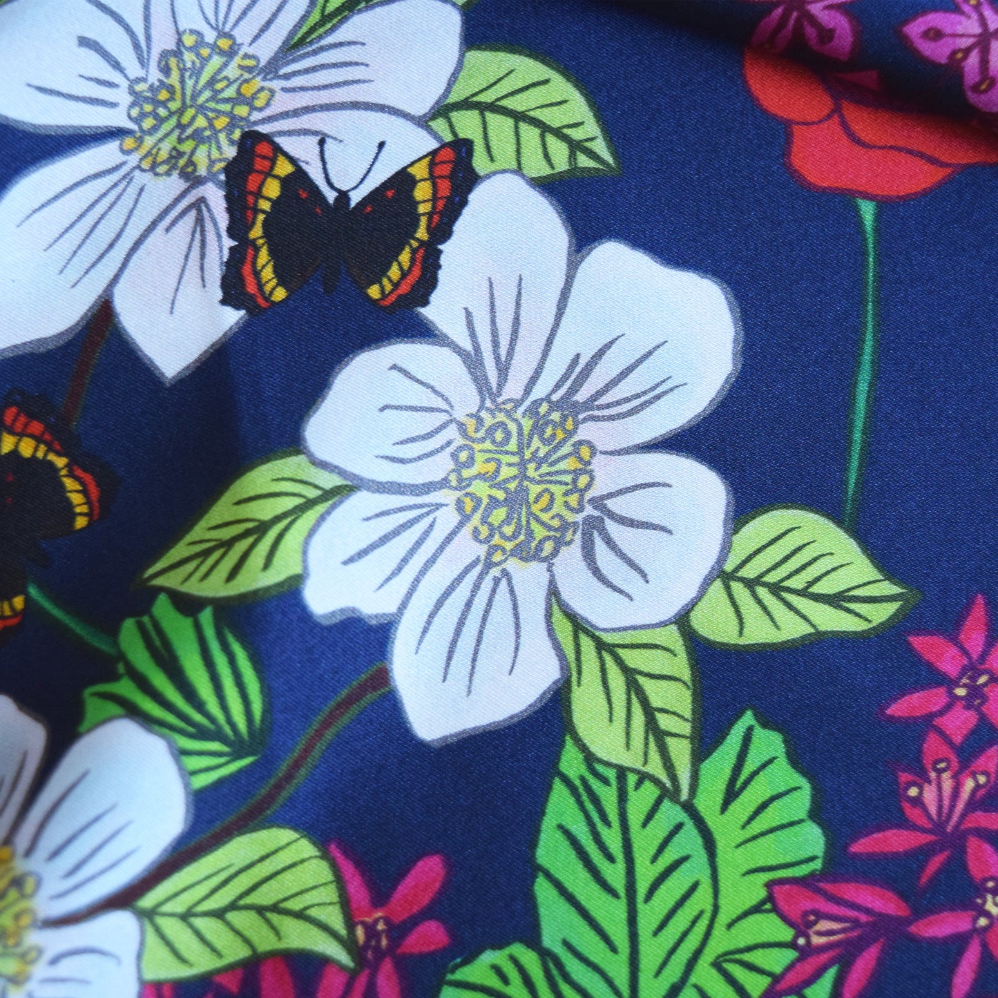 
                  
                    Small Pacific Floral Navy 18"x18"
                  
                